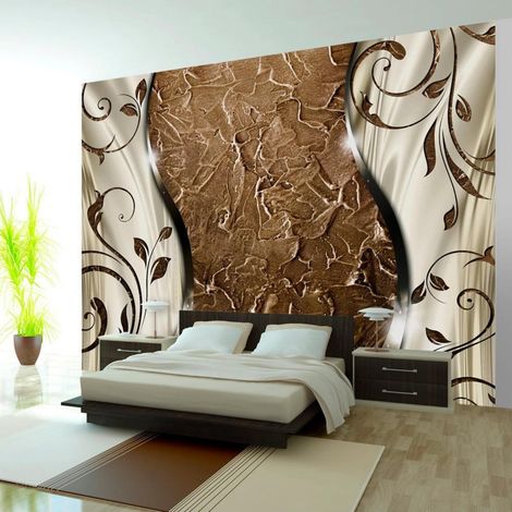 Papier peint brindilles brunes - 250 x 175 cm (1/4)