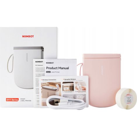 Stampante termica wireless per etichette Niimbot D11H, 300 DPI, colore rosa (1/5)