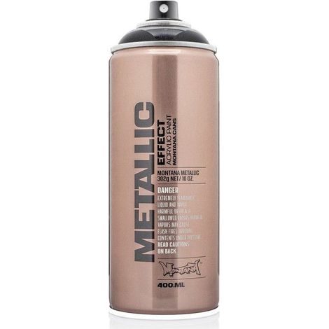 Bombe de peinture - MONTANA CANS - Noir Metallic - 400ml - Spray - Effet Métallique