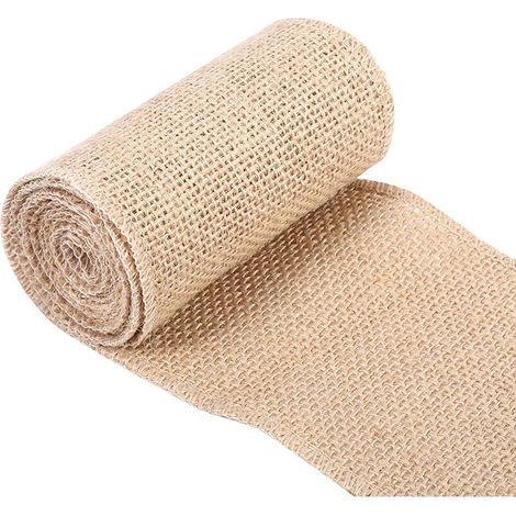 Ruban de Jute Naturel Rustique pour Décoration de Table Mariage Maison 10x200cm (1/4)