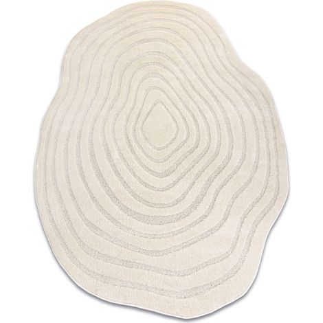 DUNE 8070 SHAPE cream carpet – Lines, structural, irregular beige 200x290 cm