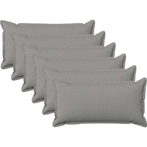 vidaXL Cushion with Pillow HOUTEN 6 pcs Cloud Grey Faux Linen (1/5)