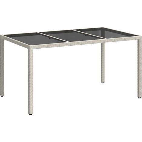 Tavolo da Giardino Tavolino da Giardino Bianco 150 x 90 x 75 cm polyrattan (1/5)