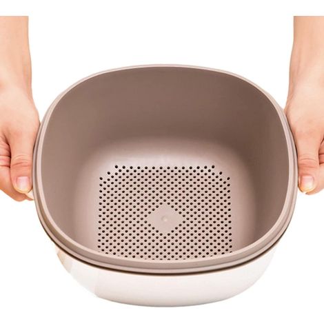 Passoires et égouttoirs - Égouttoirs de cuisine, bol passoire - Passoire à laver, ensemble égouttoir de camping, bassine et panier, bassine à laver multifonctionnelle et (1/5)