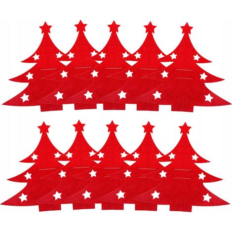 COPERTURE PER POSATE NATALIZIE IN FELTRO TAVOLO 12pcs