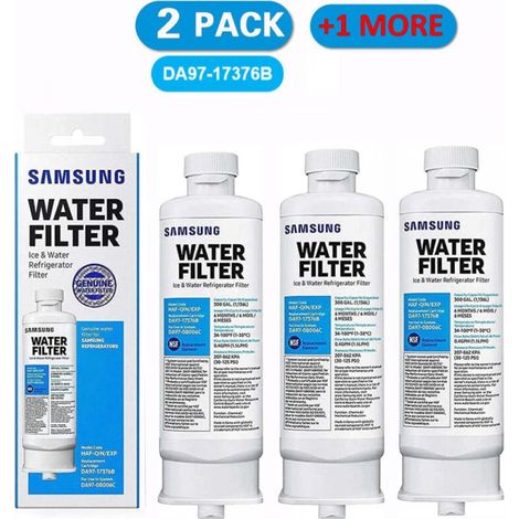 3 Pack Refrigerator Water Filter Replacement for Samsung DA97-17376B DA97-08006C HAF-QIN HAF-QIN/EXP (1/4)