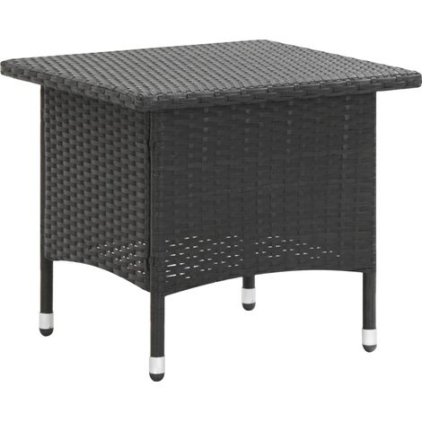 vidaXL Mesita de centro de ratán sintético negro 50x50x47 cm (1/5)
