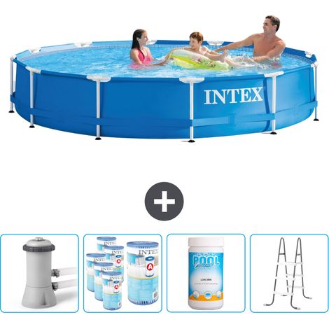 Intex Piscine Tubulaire Ronde - 366x76 cm - 5-pièces  SCB96 (1/5)