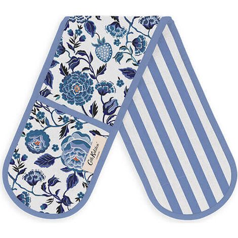 Cath Kidston Strawberry Garden Blue Double Oven Glove (1/3)