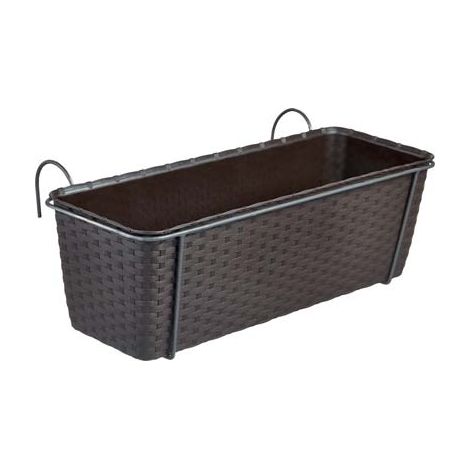 CASSETTA + RISERVA +BALCONIERA NATURAL STEFANPLAST  PP RATTAN MOKA CM 50X18 H.CM 16