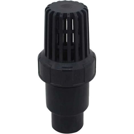 Clapet anti-retour à boule PVC pour pompe piscine, crépine aspiration 25 32 40 mm, clapet pied antiretour avec raccord, diamètre intérieur 32mm, protection filtration, accessoire hydraulique robuste. (1/3)