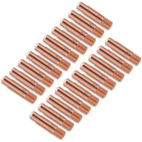 20Pcs Buses de Soudage MIG, Soudage Torche Pointe de, 1.0mm Embouts de en Cuivre, Soudure Pointe de Tube pour 15AK MIG Torche de Soudage Consommables (1/5)