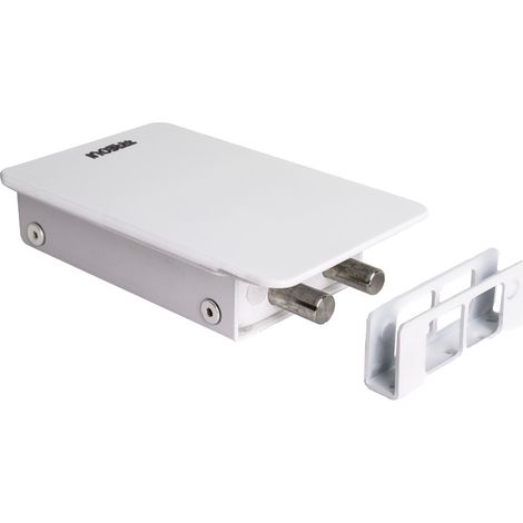 ARREGUI KAMO Cerradura de Seguridad Invisible para Puerta con Control por Smartphone y mando, Antirrobo, Anti Okupas, Cerradura Electrónica para Puerta con Bluetooth, Cerrojo Interior, Blanco
