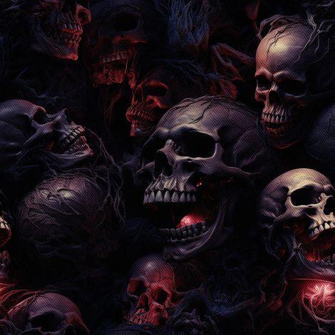 Tela decorativa para exteriores Oxford - Motivo de calavera I DX4283 (1/5)