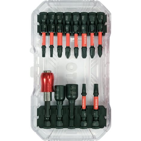 Jeu d'embouts pour clé à chocs, 18 pièces.