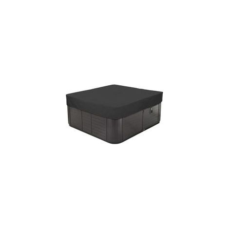 Couverture pour Bain à Remous Extérieur, Housse de Protection pour Spa en Tissu Oxford 210D Imperméable Anti-poussière Bache de Piscine Carrée,Noir,231x231x30cm
