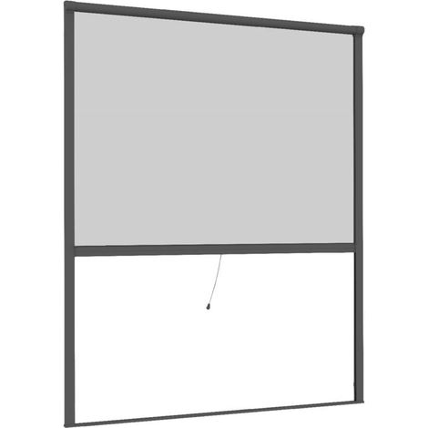 Primaster Insektenschutz-Rollo 130 x 160cm Anthrazit Fliegengitter Insektennetz (1/2)