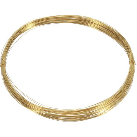 32 Gauge Fil de Laiton 0.2mm pour Loisirs Créatifs 15.24 Mètre de Long Rond Flexible et Malléable pour Bijoutier, pour la Création de Bijoux, le Modélisme et la Décoration (1/5)