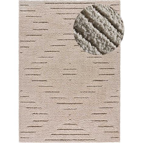 ATTICGO Tapis shaggy style scandinave ATESA 66 Crème 160x230 cm (1/5)