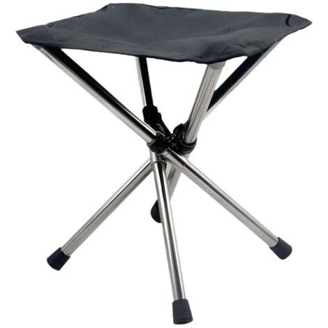 Sollbry Tabouret de camping, petite chaise pliante rétractable, pédale en acier inoxydable, tabouret de sac à dos compact et léger (1/3)