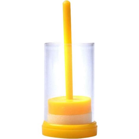 Queen Bee Cage de marquage en plastique avec piston souple Outil d'apiculture Matériel d'élevage Bouteille transparente pour abeille et insectes (1/5)