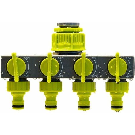 Diviseur d'eau de jardin, un inverseur de valve sur quatre
