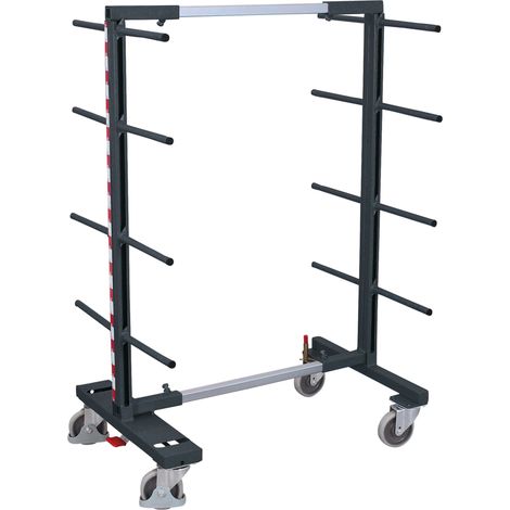 VARIOfit Tragarmwagen zweiseitig 540-1400mm breit Anthrazitgrau RAL 7016