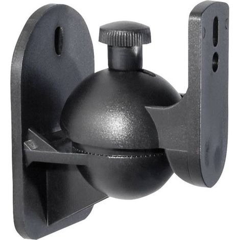 HB 4 L Support mural pour haut-parleur inclinable + pivotant Distance entre les murs (max.): 6 cm noir 1 paire(