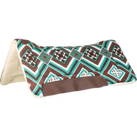 taglia unica, Verde Marrone e Marrone: Sottosella western modello Dakota con imbottitura in Eco Wool (1/5)