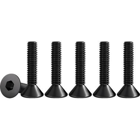 Senkkopfschrauben – 50 Stück – Edelstahl A2 – Vollgewinde M3x20 mm – Heimwerker- und Maschinenbau – Schwarz DIN 7991 (1/5)