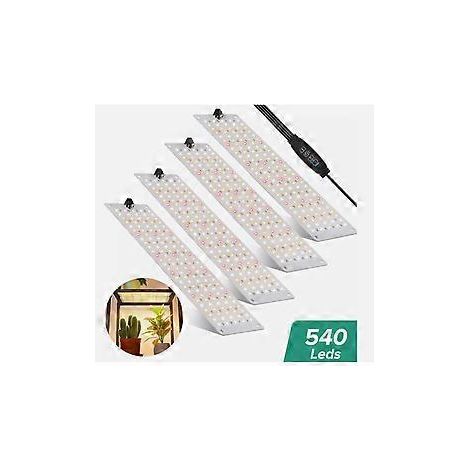 540 LED-Pflanzenlampe mit Vollspektrum, 4-Panel, dimmbar, Timer