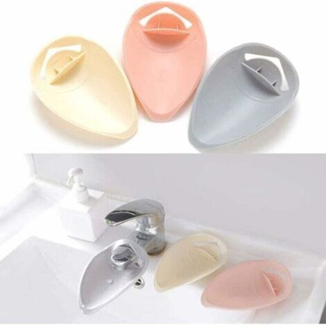 3 Extension De Robinet Pour Évier,Rallonge Du Robinet Enfant Plastique Faucet Extender Rallonge De Robinet Rallonge De Poignée D'Évier Pour Enfants Bébés Salle De Bain Lavabo Cuisine (Rose,Gris,Beige)