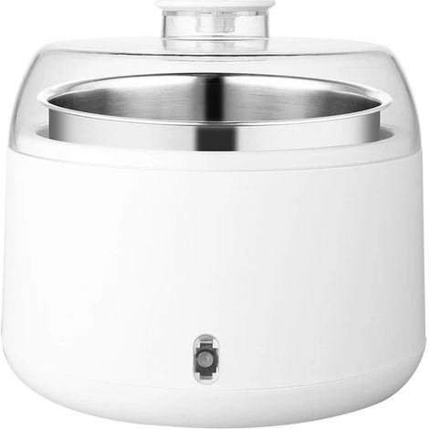 Yaourtière électrique (blanche) 1 L avec contrôle automatique de la température et cuve intérieure en acier inoxydable, 220 V (1/5)