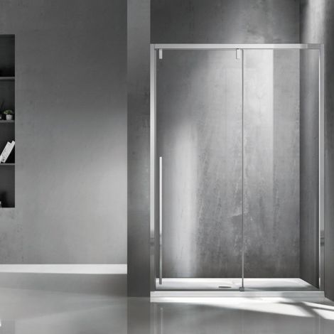 Porta doccia scorrevole 150cm vetro 8mm altezza 200h  KSA4000 kamalu