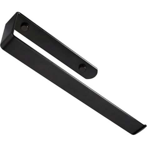 Support rouleau WC, inox, noir, avec étagère, pour sanitaires (1/5)