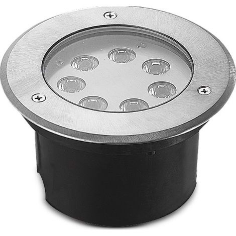 Spot LED extérieur ETNA - 7W encastrable Miidex Lighting® blanc-chaud-3000k - inox-316