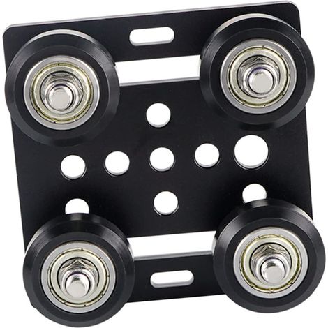 CCYKXA  Poulie Profilée en Aluminium Compatible Profilé 2020 à Rainure en V, Plaque de Roue en V Noire, Accessoires pour Imprimante 3d Industrielle, Pièces Détachées Solide et Compactes (1/5)