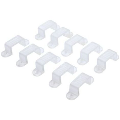 Lot de 10 cavaliers de fixation pour ruban LED 7W/m 14mm