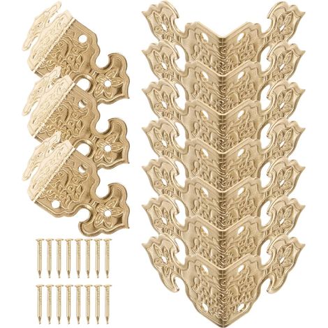 Protège-coins décoratifs, bois, style vintage, pour caisses (1/5)