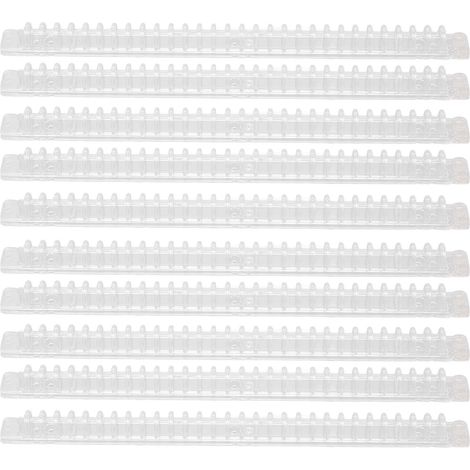 10Pcs Spiral Binding Coil 100 Sheets Capacity Spine Comb 30 Holes Transparent Set Kit (1/5)