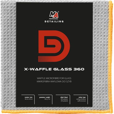 025672 MA detailing profesional - Microfibra X-waffle para ventanas de 360 g/m² (40x40 cm) (1/4)