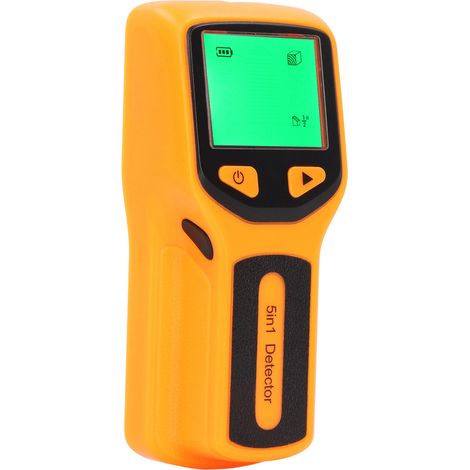 Détecteur de montants 5 en 1 avec écran LCD et alarme sonore, pour bois, câbles électriques et métaux. (1/5)