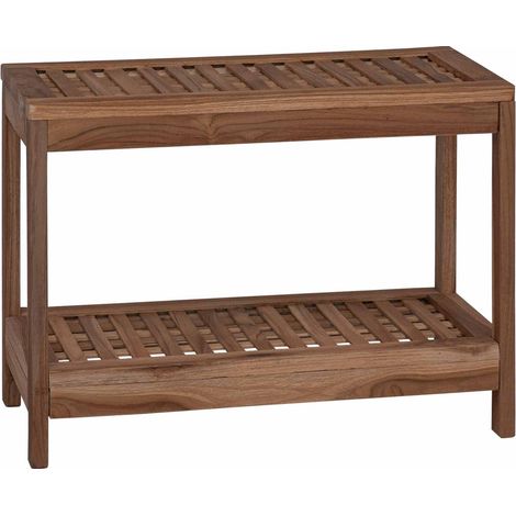 Mesa Lateral de Baño con almacenamiento Natural 60 x 30 x 45 cm vidaXL