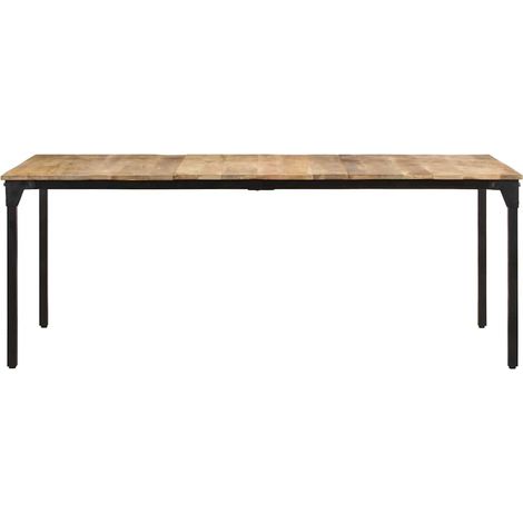 vidaXL Mesa de comedor madera de mango rugosa 200x100x76 cm (1/2)