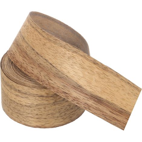 Bande de Chant 7.62m x 51mm, Bande Bordure Meuble Masquage de Bois Préencollé, Placage Contreplaqué Flexible Thermofusible pour Restauration Bords Meuble Étagère Panneaux, Aubier (1/5)