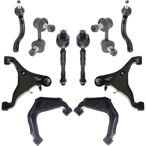 KIT BRACCIO OSCILLANTE 10 PEZZI COMPATIBILE CON NISSAN PATHFINDER III (R51) 2.5 dCi 4WD / Kit Sospensione Completo OE/OEM / Bracci Oscillanti + Testine Sterzo / Sostituzione Diretta OEM