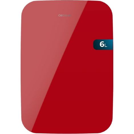 Cecotec Mini Fridge de 6L Bolero MiniCooling 6L Bahamas Red. Fonctionnement 12V-220V, Compatible Voiture et Caravane, Fonction de refroidissement et de chauffage, Plage de température 5-65º, Transport (1/4)
