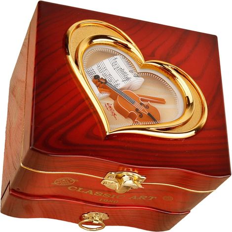 Boîte à bijoux mécanique à remonter - Pas besoin de piles - Simple à utiliser - Bijoux créatifs pour le plaisir de la famille - Petite boîte (1/4)