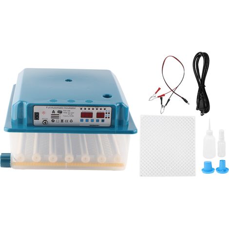 Couveuse numérique 36 œufs ABS, machine à couver volailles avec régulation automatique de température, système électrique double pour poulets, oies, canards, bleu, prise US 110V (1/5)