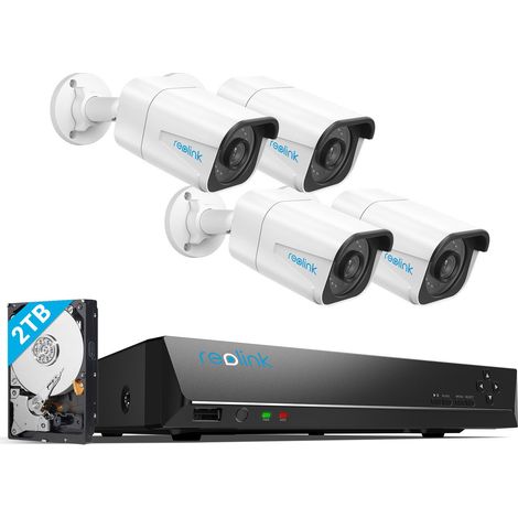 Reolink – Kit de vidéosurveillance 4K PoE avec détection de personne et véhicule – 8 canaux NVR 2To – Vision nocturne 30m – Installation Plug & Play (1/5)